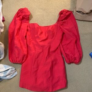 C/MEO Collective Red Dress with Stylish Blouse Design